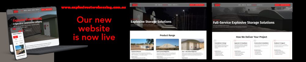 Explosive Store Housing website rebuild showing improved structure, clearer messaging and defence-aligned positioning.