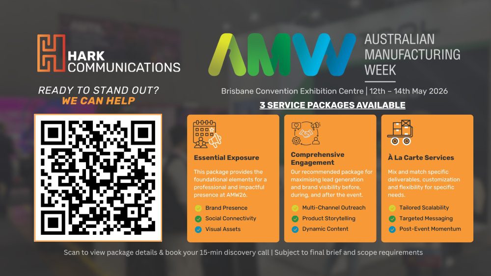 HARK Communications support for Australian Manufacturing Week 2026 marketing, messaging and event preparation.