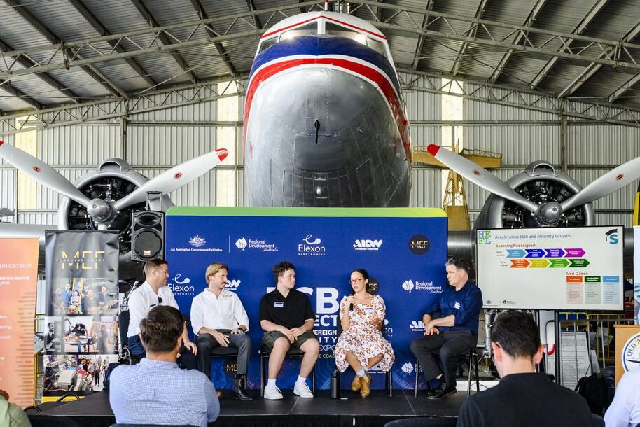 PCB Connect attendees and organisers at the Queensland Air Museum