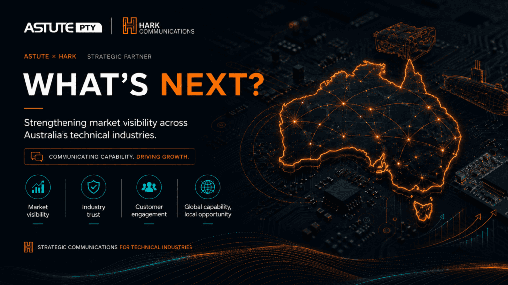 Astute Pty and Hark Communications graphic showing future market visibility across Australia