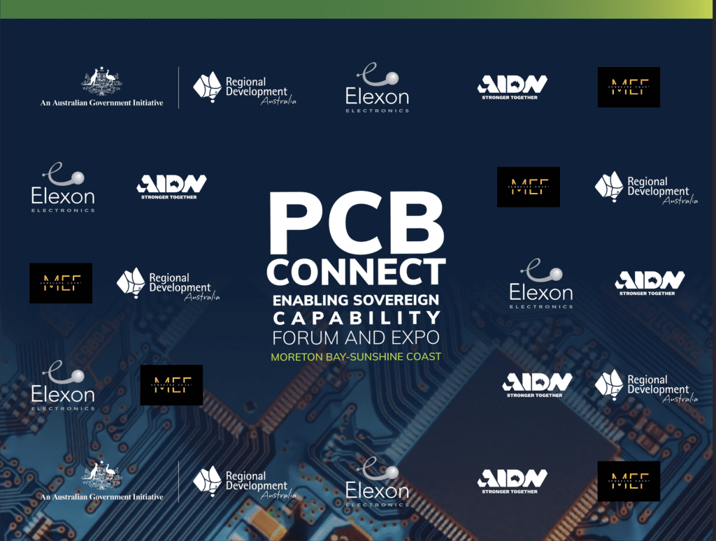 PCB Connect media wall and branded event collateral