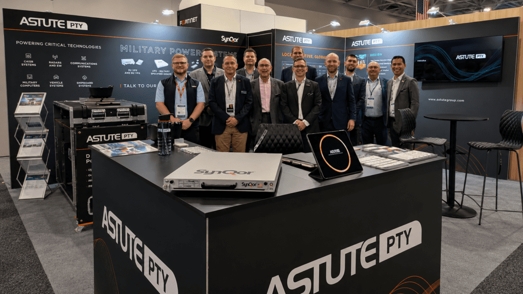 Astute Pty team at an industry event booth supporting customer and market engagement